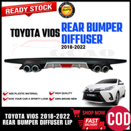 GCAO  - 2018 2019 2020 2021 2022 2023 TOYOTA Vios Curve Car Rear Bumper Diffusers Body Kits (7171)