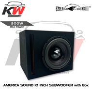 AMERICA SOUND 10 INCH SUBWOOFER WITH BOX - 10"(S)H WITH R10SQ