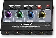 4 Channel Headphone Amplifier 7 Color Light Headphones Amp for Music Studio with Mono/Stereo Multi-P