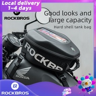 【Local Delivery】ROCKBROS Motorcycle Tank Bag 7L Hard Shell Multifunctional Motorcycle Backpack Touch Screen Portable Motorcycle Storage Bag with Waterproof Rain Cover