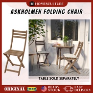 ASKHOLMEN Foldable Outdoor Chair Balcony Garden Wooden Folding Chair
