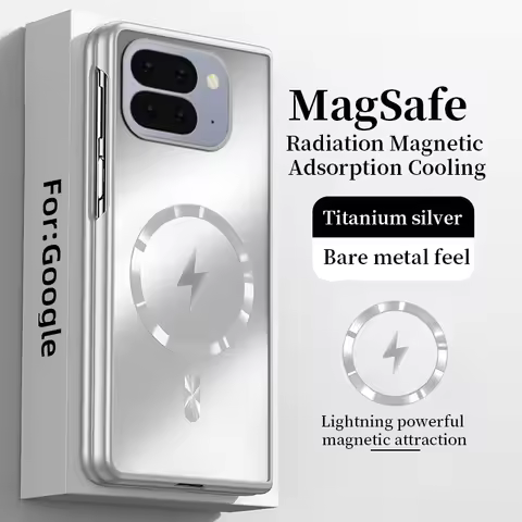 For Google Pixel 10 Pro Fold Case Simple Gold Folding Super Magnetic PC Cover For Google Pixel10 Pro