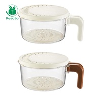 [Kesoto] Drain Basket Practical Fridge Storage Container for Strawberry Cherry Fruits