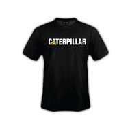 T-Shirt CATERPILLAR 100% Cotton Baju Tshirt Black White Hitam Putih Bossku