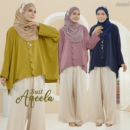 DMIMI Suit AQEELA | Ironless Set Outfit | Baju Baggy Muslimah | Small Size to Plus Size