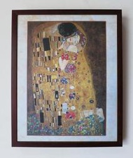 【浪漫視見】經典畫集系列 吻 情侶 情人 裱框畫 克林姆 Klimt 世界名畫 複製畫 藝術畫 套房裝飾 裝潢 現代風格