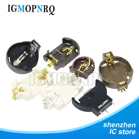 5PCS BS-2 BS-6 BS-8 BS-10 3V CR2025 CR2032 Button Battery Socket Holder Battery Storage Box 2025 203