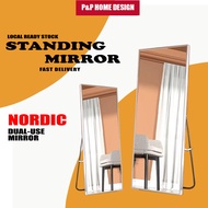 Cermin Badan Berdiri Cermin Modern | Full Body Standing Mirror | CERMIN IKEA BESAR WALL MIRROR Panjang [READY STOCK ]