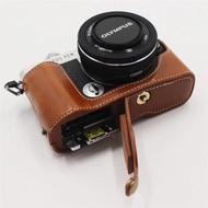 PU Leather Camera Bag Half Body Case For Olympus PEN E-P7 EP7 Bottom Cover