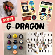 GANTUNGAN G-DRAGON accessories, BIGBANG, Gdragon pins, stickers, G Dragon key chains