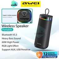 Awei KA66 Wireless Speaker 60W High Power Heavy Bass Outdoor Speaker IPX7 Waterproof Bluetooth Speak