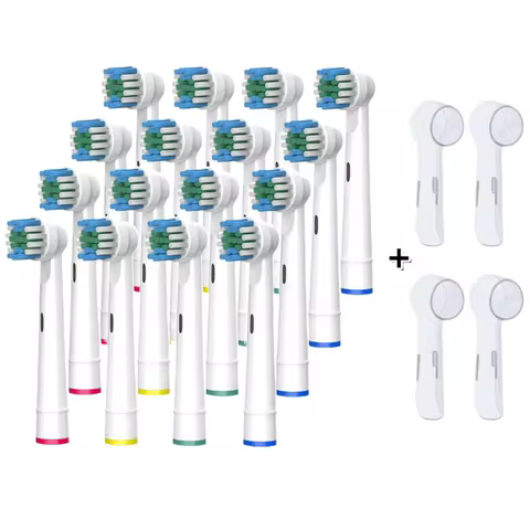 Compatible with Oral B Electric Toothbrush Replacement Brush Heads, Precision Clean Toothbrush Head 