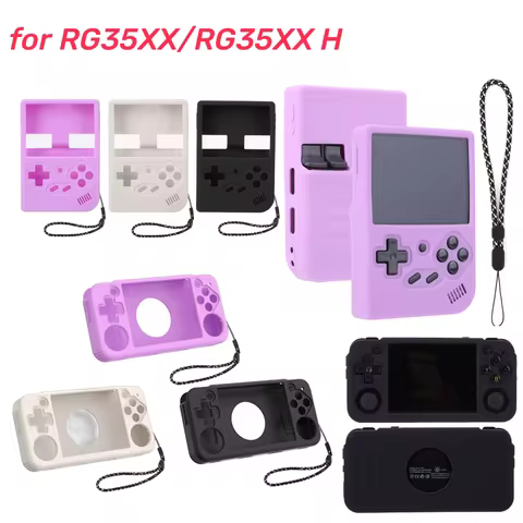 Silicone Protective Sleeve Skin Shockproof Protector Cover Soft Case Cover for RG35XX H/RG35XX Retro