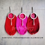 Large Velvet Church Collection Offering Bag Zipper Sunday School Round Catholic Christian