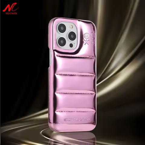 Funny Down Jacket Case for iPhone 12 13 14 15 16 17 Pro Max 17 Air Laser Bling Heavy Duty Silicon Th