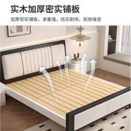 Solid Wood Modern Simple Bedroom Household 1.2m Bed 1.5m Double Bed Rental Room Children's Bed Singl