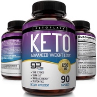 NutriFlair Premium Keto Diet Pills GoBHB 1200mg, 90 Capsules Ultra Fast Pure Boost Ketosis Supplemen