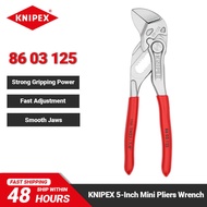 KNIPEX 86 03 125 Mini Pliers Wrench 5-Inch Fast Adjustment Chrome Steel Plier Multi-Function Grippin