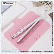 MAGICIAN1 Hair Straightener Storage Bag, Mat Storage Hair Curling Wand Cover, Soft Pouch Heat Resistant Silicone Hairdressing Curling Iron Insulation Mat