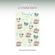 Firefly A7 Sticker Sheet - BerieDuet fan merch Honkai Star Rail HSR