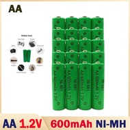 AA 600mAh NiMH Boleh Dicas Semula 1.2V Sesuai untuk Pencukur Alat Kawalan Jauh MP3 LED Kamera Lampu 