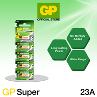GP Battery Super Alkaline 12V 23A/A23/MN21 Card of 5 (Suitable for remote controls car key doorbells autogate)