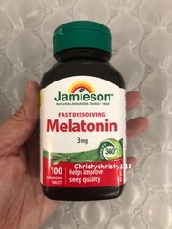 (現貨)~ Jamieson 褪黑激素 3MG, 100粒 (Jamieson Melatonin Fast Dissolving Tablets 3MG)