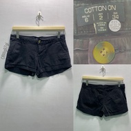 Cottonon hotpantsplain black shorts size xs x