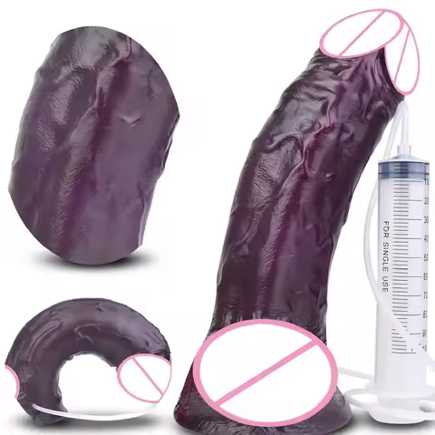 SXXY Super Simulated Dual Layer Squirt Butt Plug Фаллоимитатор Huge Soft Skin Feel Deep G Point Mass