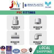 REDUCING PVC FITTINGS - PVC Connector - 15mm-20mm-25mm - Reduce Reducer Socket/Tee/Elbow/Bush Bina BBB MS SIRIM SPAN