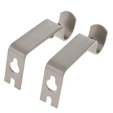 2 Pieces Curtain Rod Wall Bracket Holder for rod/pole up to 15.88mm/0.62 inch diameter