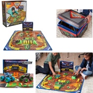 Monster Jam toy set - Ultimate Arena playground and carrying case with 2 monster jam trucks