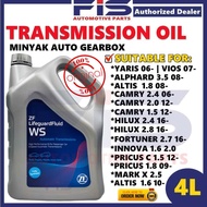 FIS Original ZF LIFEGUARD WS ATF 4L Automatic Transmission Fluid Auto Gear Oil 4Liter Hilux Camry Vi