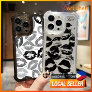 For iphone 16 15 11 12 13 14 Pro Max Case Lip Prints and Love Shockproof 7Plus XS Max X XR