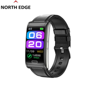 NORTH EDGE新款智慧手環大螢幕ECG+PPG無創血氧心率睡眠智慧手錶男
