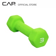 Cap Barbell (3 lbs/1.36kgs) Neoprene Coated Dumbbell GREEN 1 PIECE or 2 PIECES Dumbell  Home Gym Exercise Equipment Muscle Training