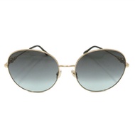 JIMMY CHOO 太陽眼鏡太陽眼鏡 BIRDIE PEF/IB 塑膠不鏽鋼金色綠色煙藍色鏡片全新女式
