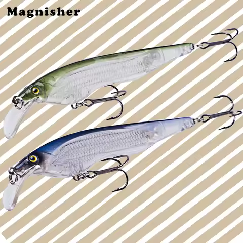 Magnisher New Bend Lip Minnow Bait 12.5cm 13.5g Floating Wobbling Minnow Lures for Fishing Artificia