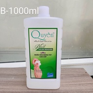 Nước tẩy rửa sơn móng tay Quyên / axeton lau sơn thường và dùng để ủ phá sơn gel chai 1000ml