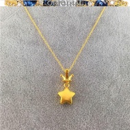 New 916 gold necklace gold crown star pendant gold necklace female 916 gold jewelry in stock