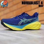 รองเท้าวิ่ง Asics - Novablast 4 1011B693 400 สี น้ำเงิน พื้นเหลือง FF Blast+ ขายแต่ของเเท้เท่านั้น