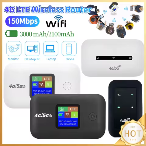 4G LTE Mobile WiFi Router 150Mbps Portable WiFi Hotspot Support 8 To 10 Users with SIM Card Slot Wir