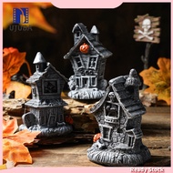 [UJB]☆Halloween Haunted House Ornament Resin Haunted House Miniature Dark Haunted House Shape with S