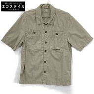 เสื้อเชิ้ตแขนสั้นผ้า Ripstop สีเบจ รุ่น 12CMSH284A จาก CP Company ไซส์ S