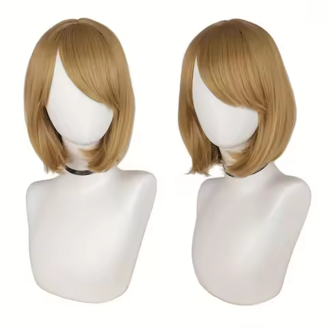 Biohazard Resident 4 Remake Ashley Graham Evil Cosplay Wig Heat Resistant Synthetic Wigs Halloween C