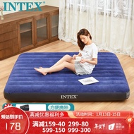 INTEX 线拉款64755家用气垫床 户外充气床垫 加厚特大单双人折叠床 183*203*25cm躺椅冲气垫防潮垫