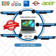 ACER ASPIRE LITE 15 AL15-31P-P9YD N6000/8GB/ 512GB SSD/ Intel/ W11/Steel Grey/Office Home & Student