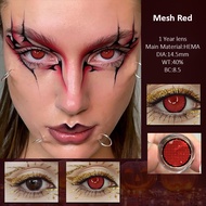 Halloween DUOXIU 2pcs Halloween Colorful Contact Lenses Pink Red Lenses Multicolored Soft lenses Ani