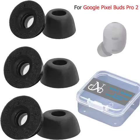 Memory Foam Replacement Ear Tips for Google Pixel Buds Pro 2 Eartips,Noise Isolation Ear pads