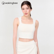 Wakingbee x Taew Donna Bratop สปอร์ตบรา ทรงคร้อปยาวพิเศษ ใส่ลงน้ำได้ คอเหลี่ยมสวย ผ้ากันยูวี แห้งไว 